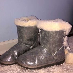Faux Fur Silver Boots